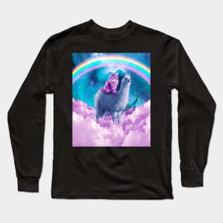 Rainbow Llama - Cat Llama Long Sleeve T-Shirt